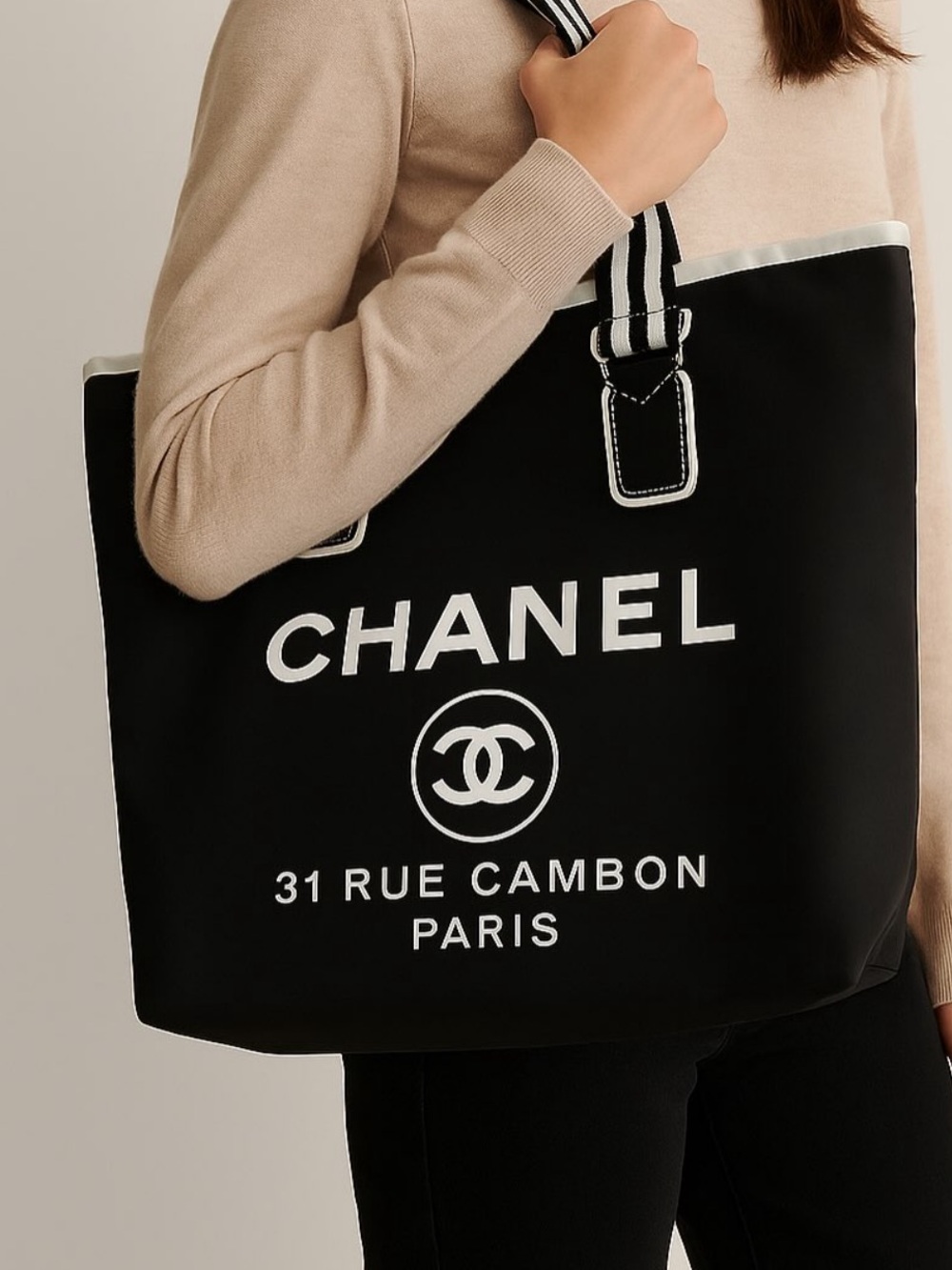 New GWP Nylon Paris Tote Bag